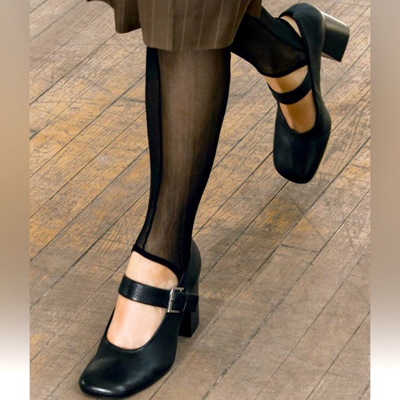 NWOT ZARA Genuine Leather Excellent Condition Block Heels, REF. 1229/410 - Picture 5 of 5